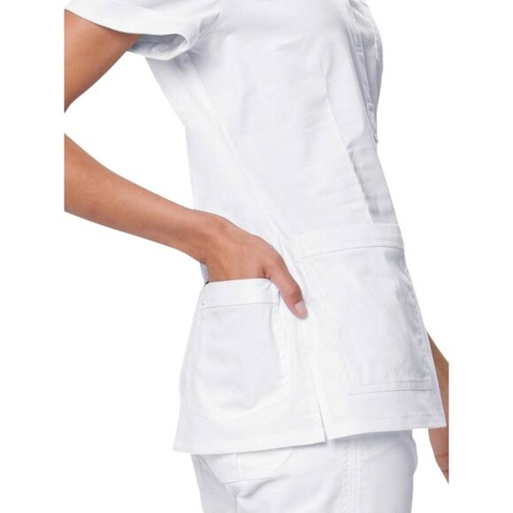 KOI™ 243 Women's Felicia Scrub Top - White - Picture 3 of 3